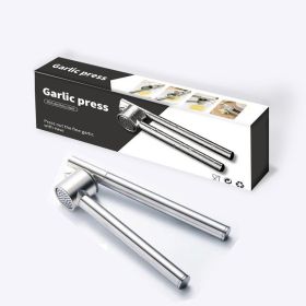 Kitchen Garlic Press with Soft;  Easy to Squeeze Ergonomic Handle - Garlic Mincer Tool with Sturdy Design Extracts More Garlic Paste - Easy to Cl