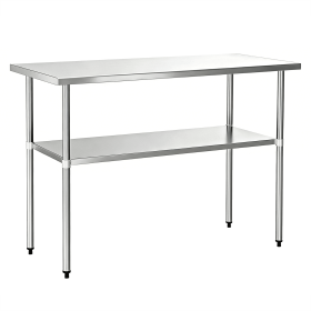 30" x 72" 18-Gauge Stainless Steel Commercial Work Table