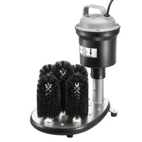 VEVOR Electric Commercial Glass Washer, 5-Brush Bar Glass Cleaner, 1200 Cups/Hour Wine Glass Cleaning Machine, Bar Glass Washer for Champagne Gla